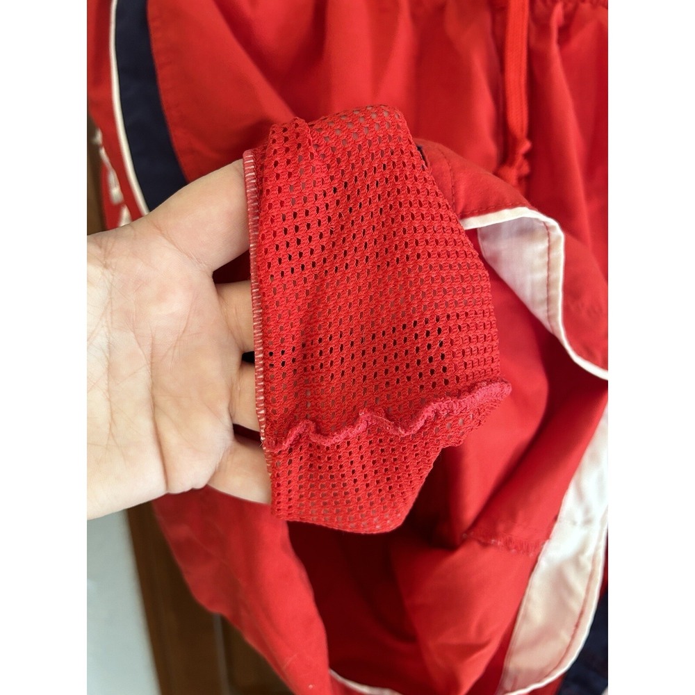 Vintage Speedo LIFE GUARD Red W/ Side Stripes Mesh Lined Swim Trunks Men's Large - Picture 4 of 10